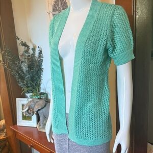 NWT northern reflections size small Mint Green Open Knit Women's Sweater